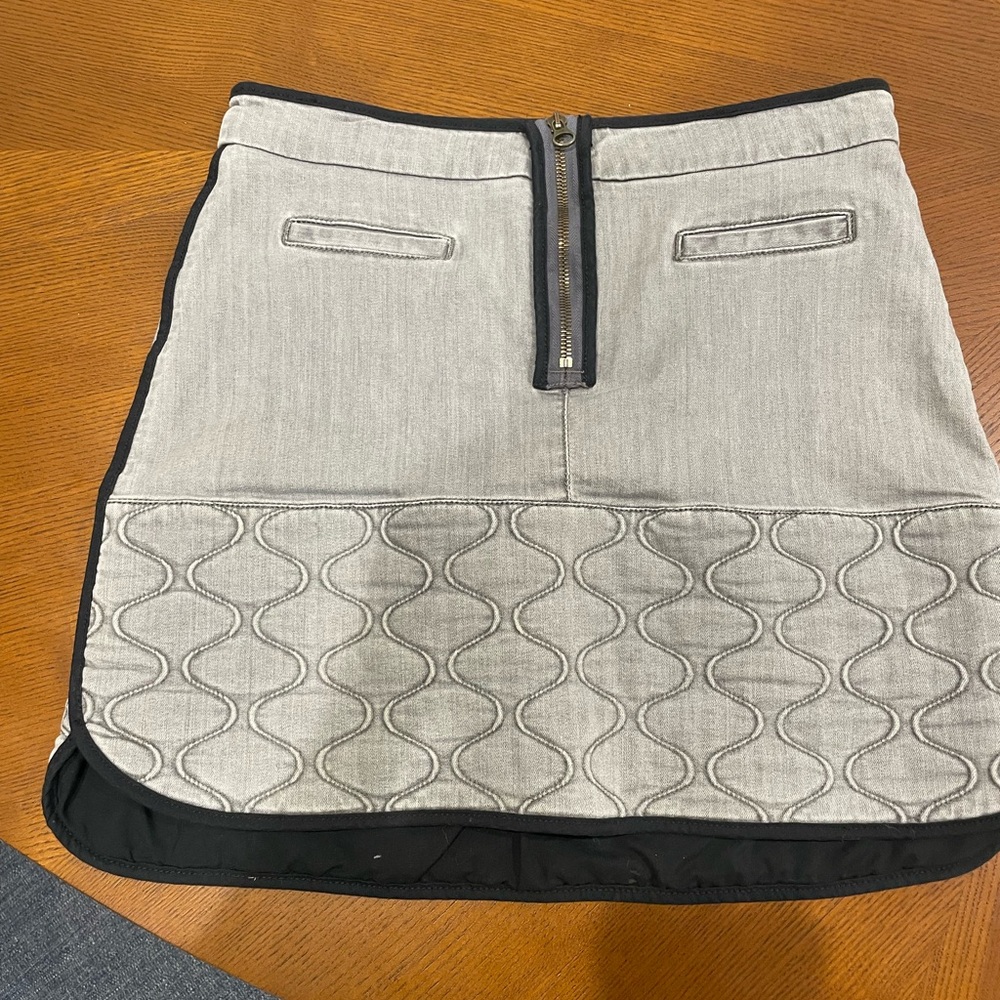See By Chloe Gray Mini Skirt with Black Trim